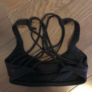 Black lululemon stringy sports bra